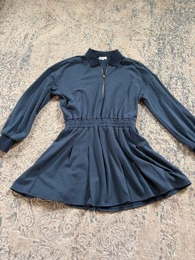 WeWoreWhat Navy Half-Zip Dress